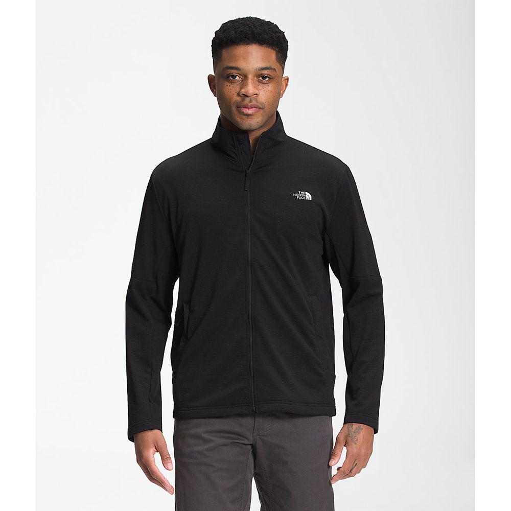 The North Face Fleece Full Zip Mens Australia - The North Face Wayroute Black (BPV-652874)